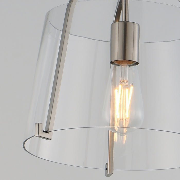 Myhouse Lighting Maxim - 5681CLSN - One Light Semi-Flush Mount - Bellmore - Satin Nickel