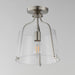 Myhouse Lighting Maxim - 5681CLSN - One Light Semi-Flush Mount - Bellmore - Satin Nickel