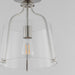 Myhouse Lighting Maxim - 5681CLSN - One Light Semi-Flush Mount - Bellmore - Satin Nickel