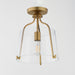 Myhouse Lighting Maxim - 5681CLNAB - One Light Semi-Flush Mount - Bellmore - Natural Aged Brass