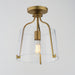 Myhouse Lighting Maxim - 5681CLNAB - One Light Semi-Flush Mount - Bellmore - Natural Aged Brass
