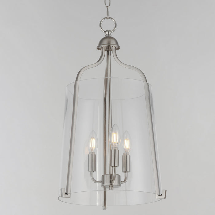Myhouse Lighting Maxim - 5683CLSN - Three Light Foyer Pendant - Bellmore - Satin Nickel