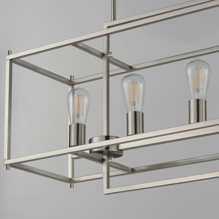 Myhouse Lighting Maxim - 10416SN - Six Light Linear Pendant - Gridline - Satin Nickel