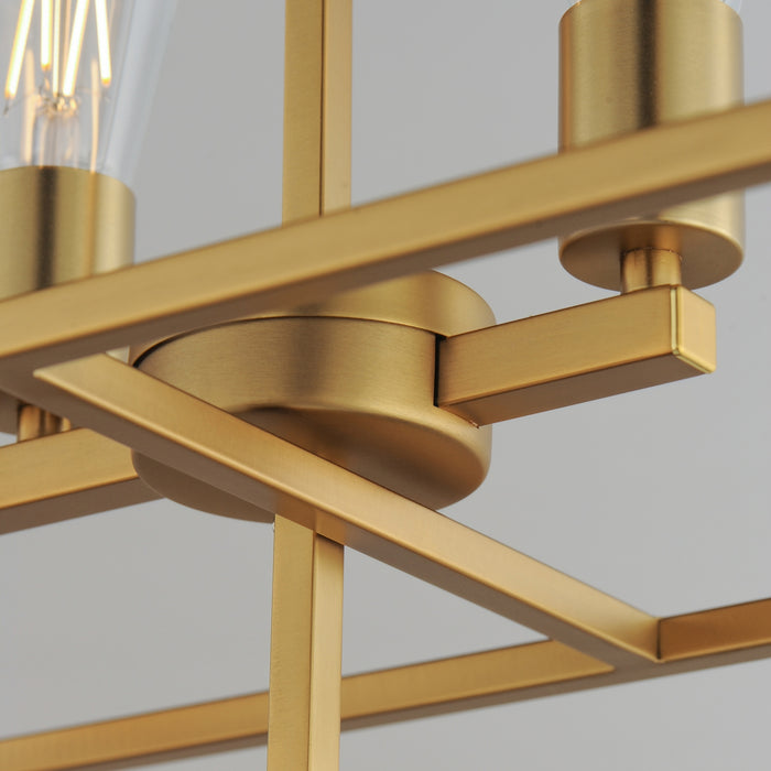 Myhouse Lighting Maxim - 10416NAB - Six Light Linear Pendant - Gridline - Natural Aged Brass