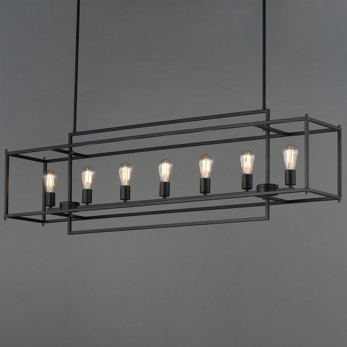 Myhouse Lighting Maxim - 10417BK - Seven Light Linear Pendant - Gridline - Black