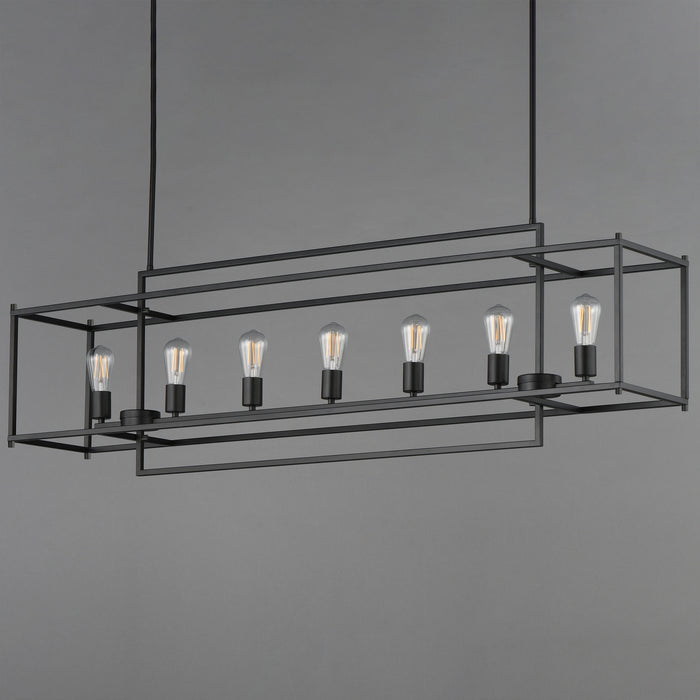 Myhouse Lighting Maxim - 10417BK - Seven Light Linear Pendant - Gridline - Black