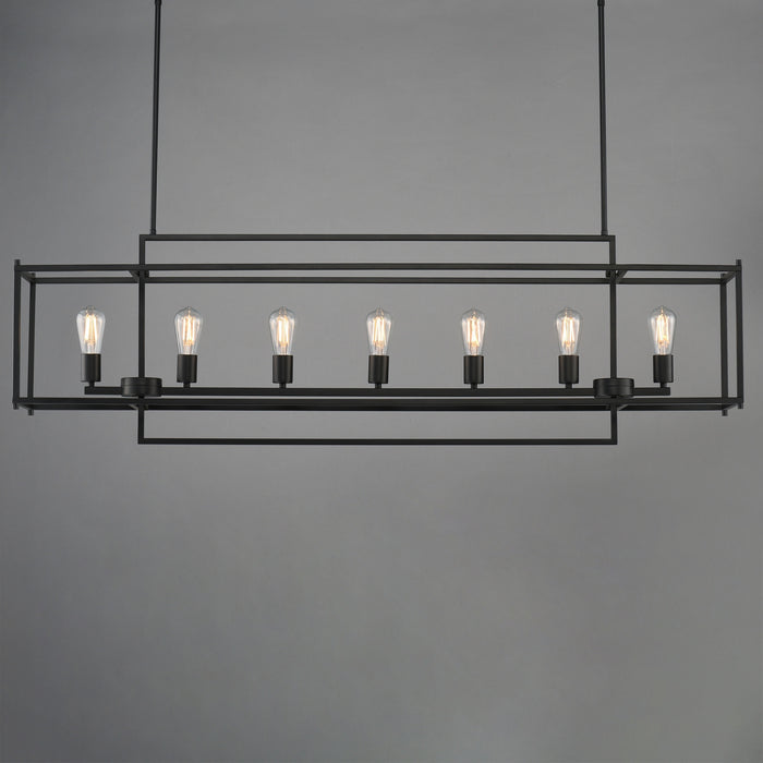 Myhouse Lighting Maxim - 10417BK - Seven Light Linear Pendant - Gridline - Black