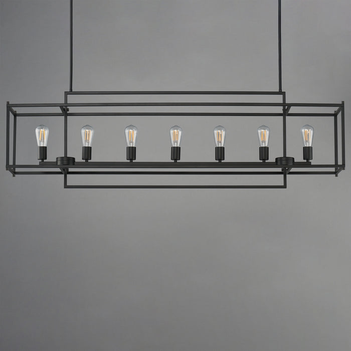 Myhouse Lighting Maxim - 10417BK - Seven Light Linear Pendant - Gridline - Black