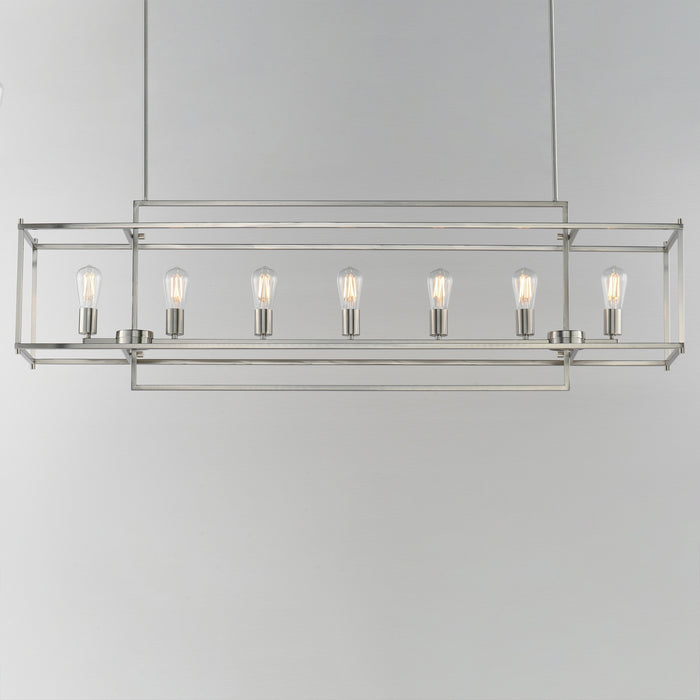 Myhouse Lighting Maxim - 10417SN - Seven Light Linear Pendant - Gridline - Satin Nickel
