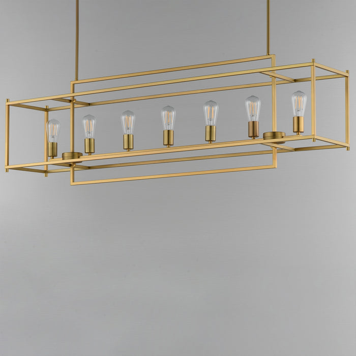 Myhouse Lighting Maxim - 10417NAB - Seven Light Linear Pendant - Gridline - Natural Aged Brass