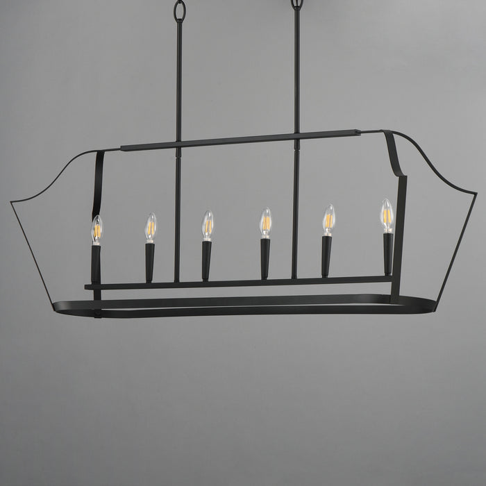 Myhouse Lighting Maxim - 10427BK - Six Light Linear Pendant - Arden - Black