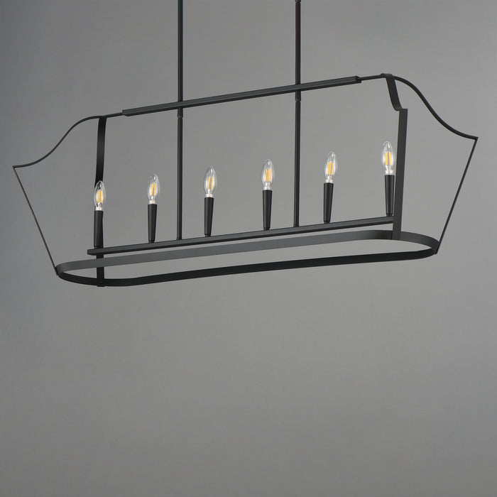 Myhouse Lighting Maxim - 10427BK - Six Light Linear Pendant - Arden - Black