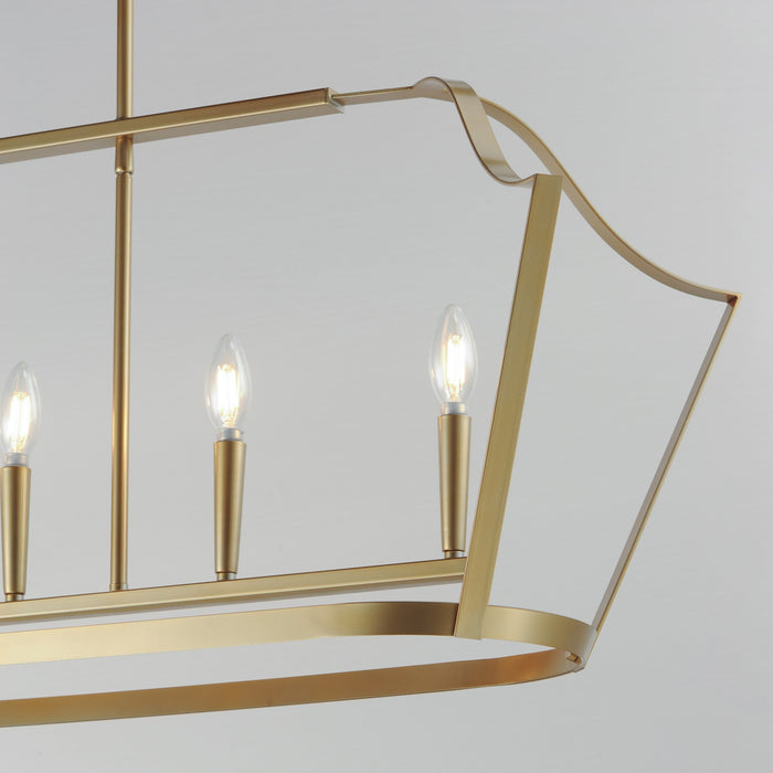 Myhouse Lighting Maxim - 10427NAB - Six Light Linear Pendant - Arden - Natural