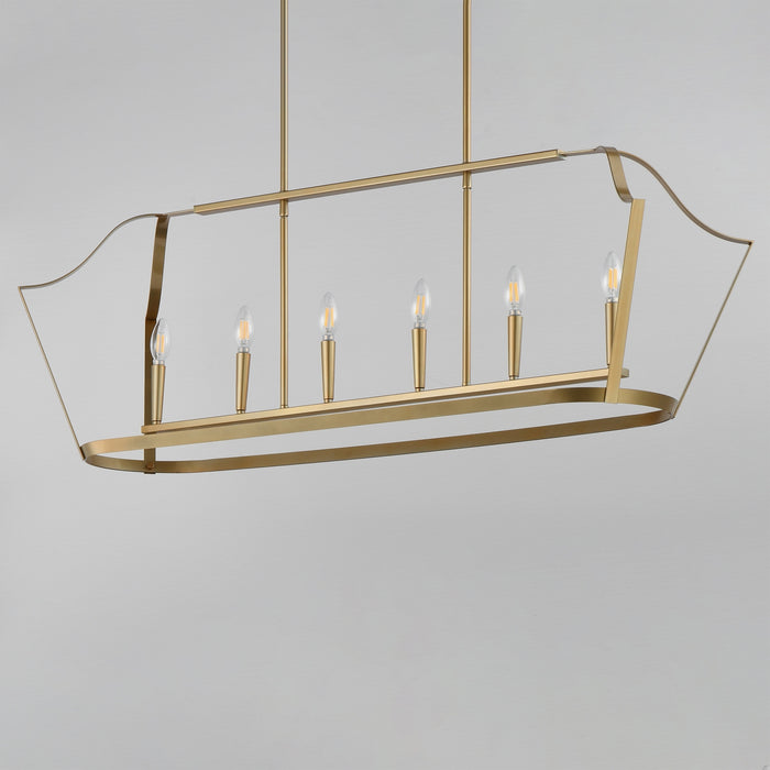Myhouse Lighting Maxim - 10427NAB - Six Light Linear Pendant - Arden - Natural
