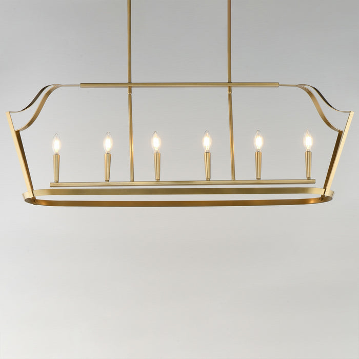 Myhouse Lighting Maxim - 10427NAB - Six Light Linear Pendant - Arden - Natural