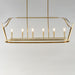 Myhouse Lighting Maxim - 10427NAB - Six Light Linear Pendant - Arden - Natural
