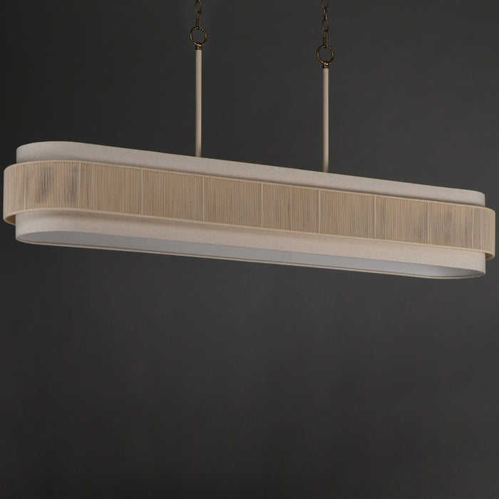 Myhouse Lighting Maxim - 12817OFNAB - Seven Light Linear Pendant - Seacliff - Natural Aged Brass