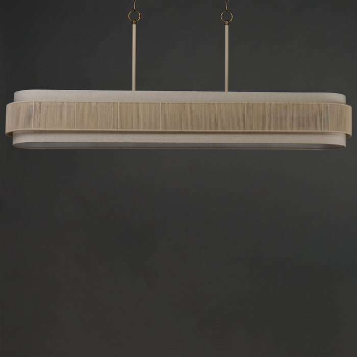 Myhouse Lighting Maxim - 12817OFNAB - Seven Light Linear Pendant - Seacliff - Natural Aged Brass