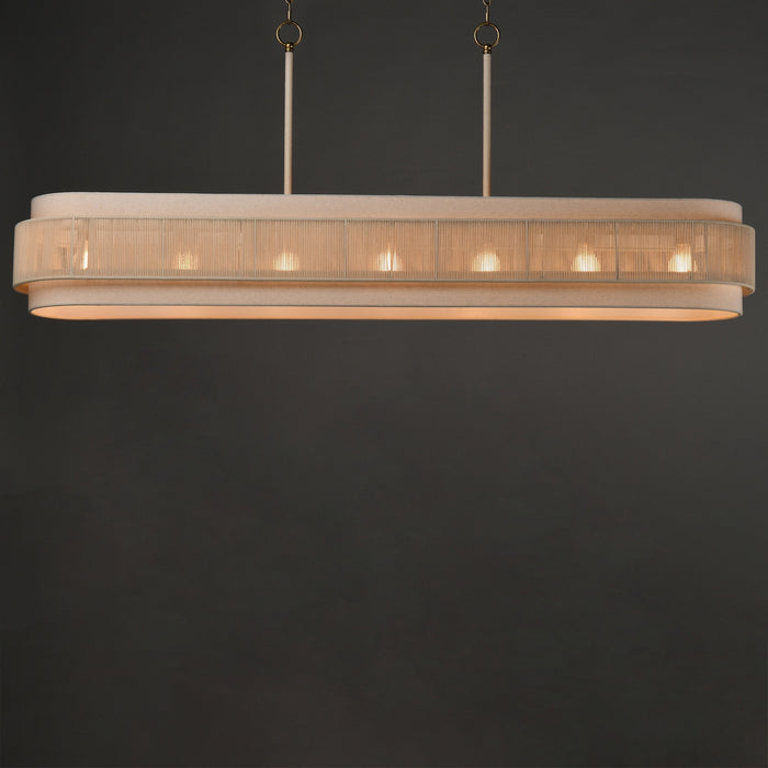 Myhouse Lighting Maxim - 12817OFNAB - Seven Light Linear Pendant - Seacliff - Natural Aged Brass
