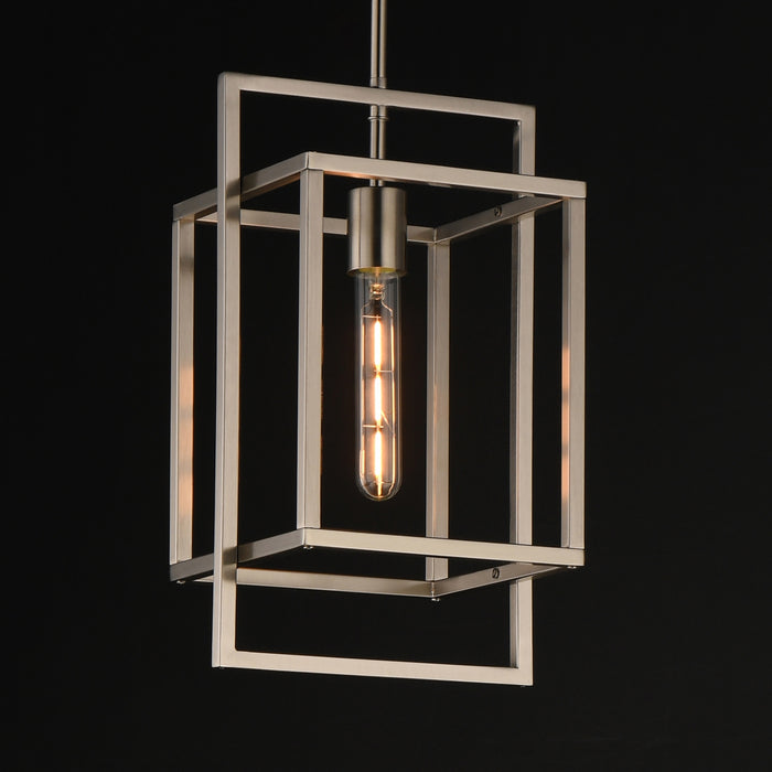 Myhouse Lighting Maxim - 10411SN - One Light Pendant - Gridline - Satin Nickel