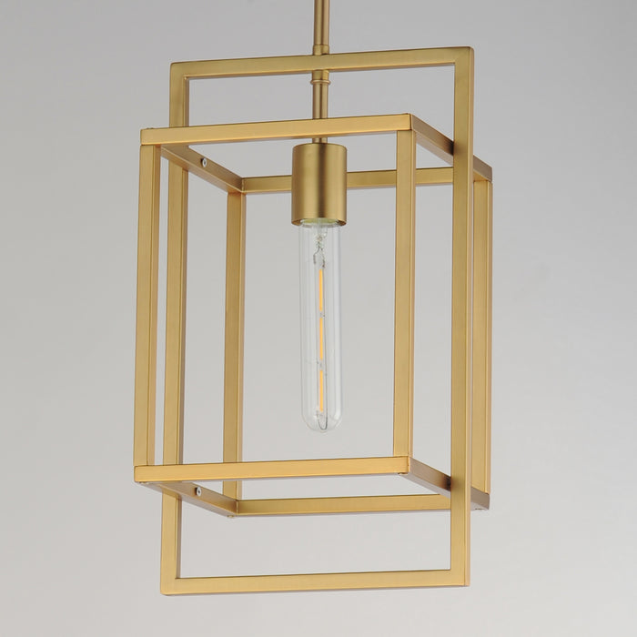Myhouse Lighting Maxim - 10411NAB - One Light Pendant - Gridline - Natural Aged Brass