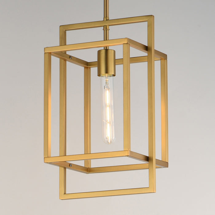 Myhouse Lighting Maxim - 10411NAB - One Light Pendant - Gridline - Natural Aged Brass
