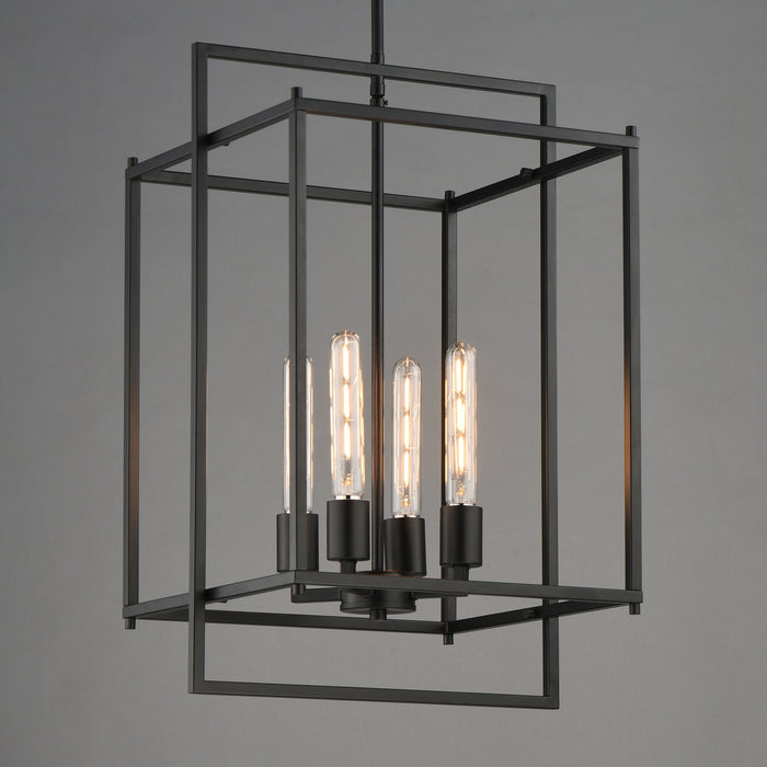 Myhouse Lighting Maxim - 10412BK - Four Light Pendant - Gridline - Black