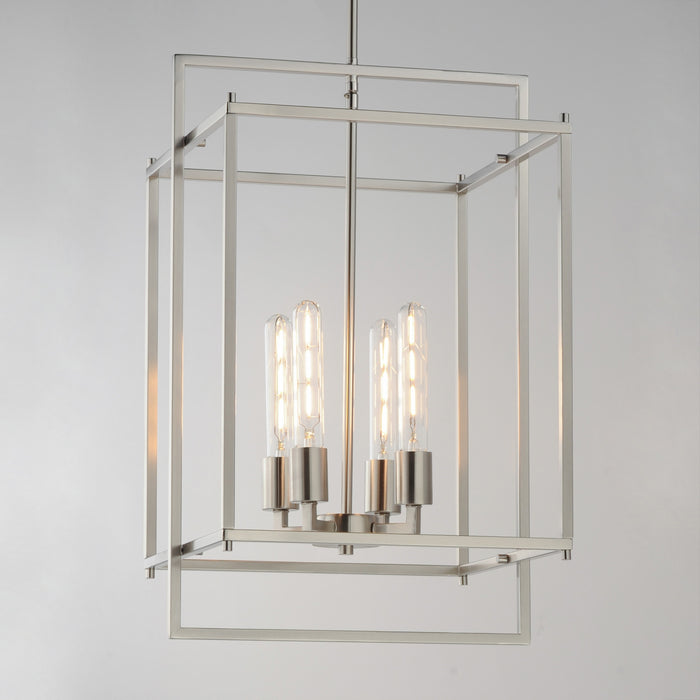 Myhouse Lighting Maxim - 10412SN - Four Light Pendant - Gridline - Satin Nickel