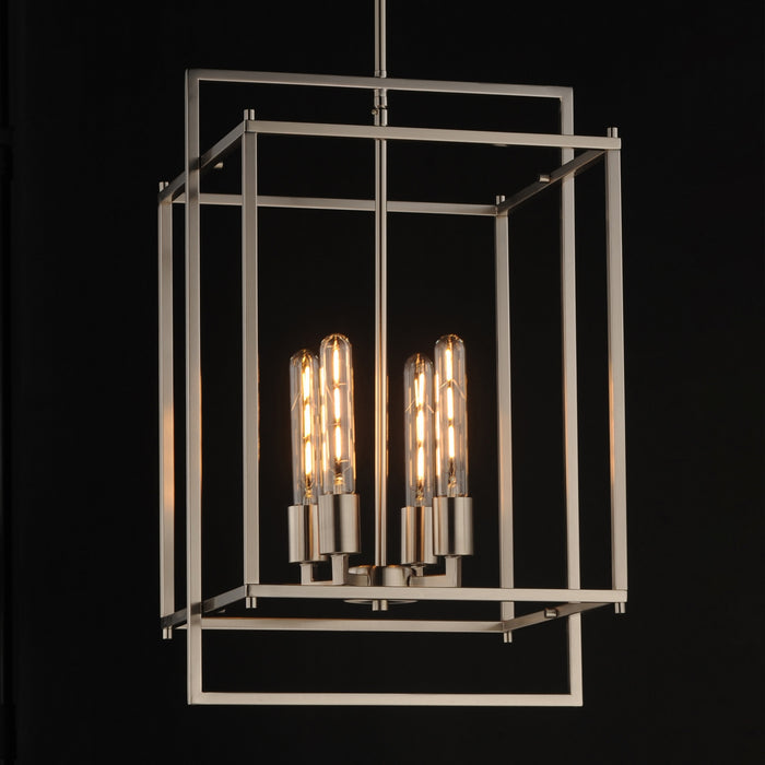 Myhouse Lighting Maxim - 10412SN - Four Light Pendant - Gridline - Satin Nickel
