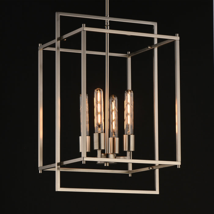 Myhouse Lighting Maxim - 10412SN - Four Light Pendant - Gridline - Satin Nickel