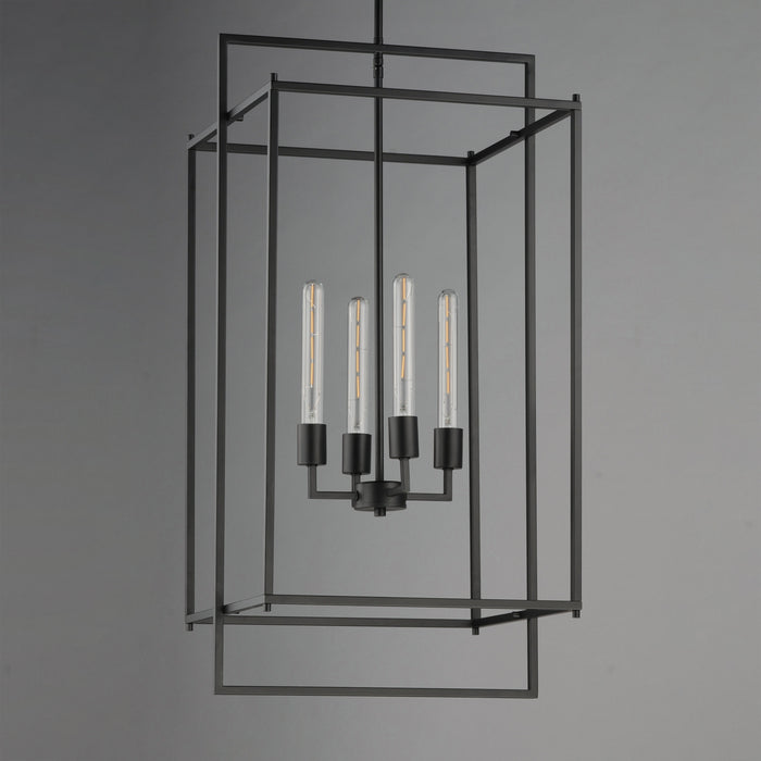 Myhouse Lighting Maxim - 10413BK - Four Light Pendant - Gridline - Black