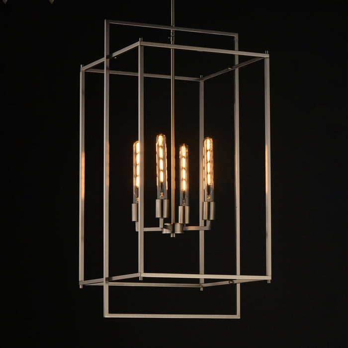 Myhouse Lighting Maxim - 10413SN - Four Light Pendant - Gridline - Satin Nickel