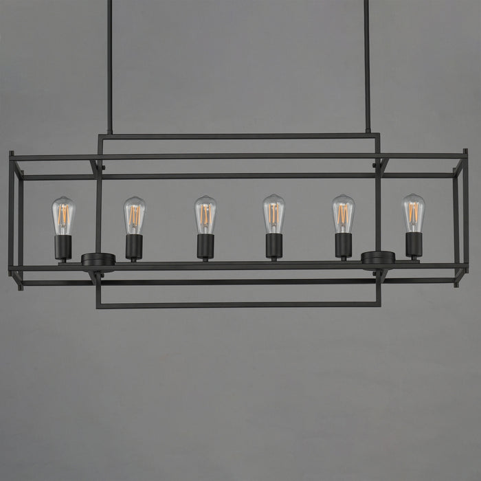 Myhouse Lighting Maxim - 10416BK - Six Light Linear Pendant - Gridline - Black