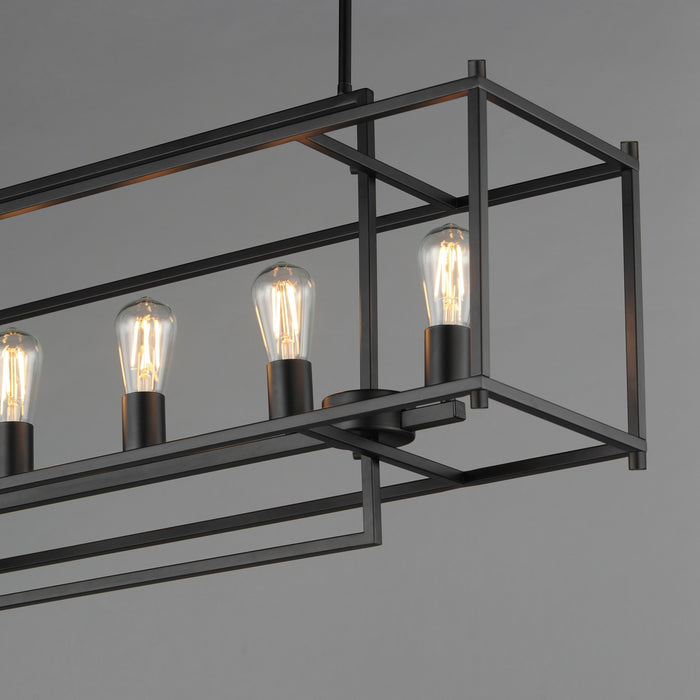 Myhouse Lighting Maxim - 10416BK - Six Light Linear Pendant - Gridline - Black