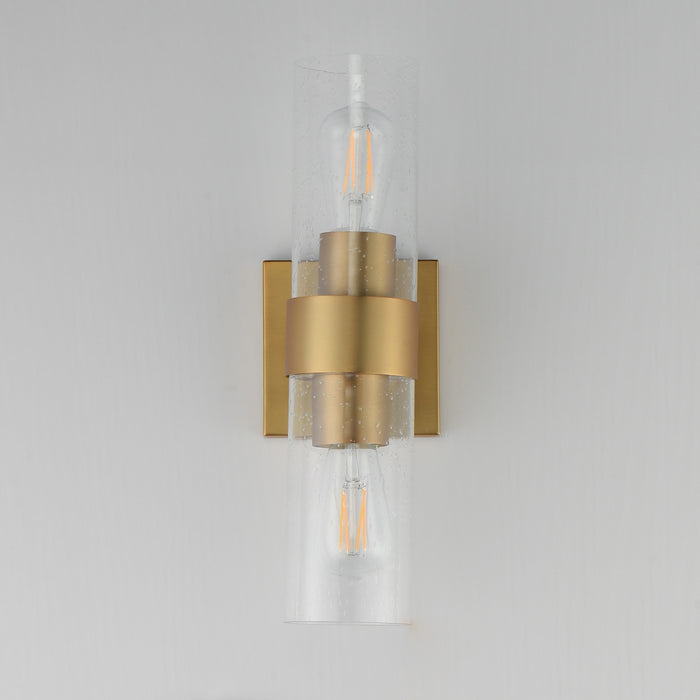 Myhouse Lighting Maxim - 10462CDNAB - Two Light Wall Sconce - Livingston - Natural Aged Brass