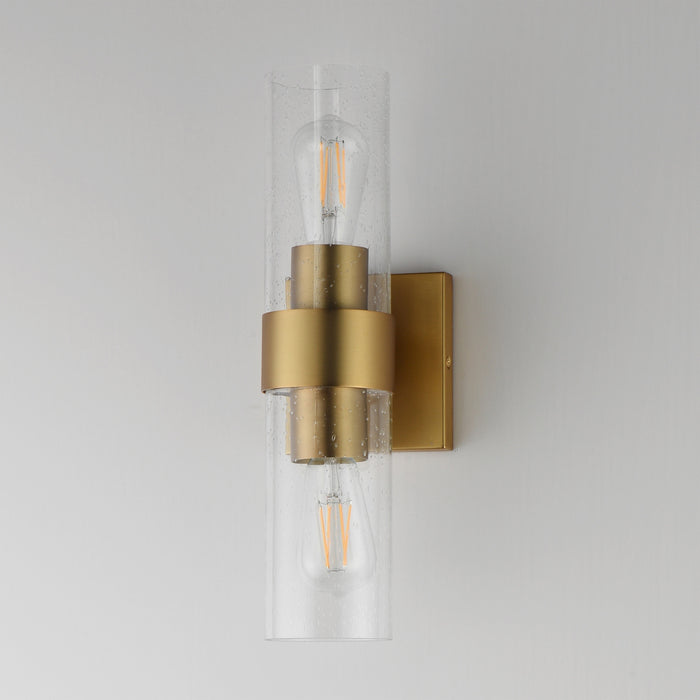Myhouse Lighting Maxim - 10462CDNAB - Two Light Wall Sconce - Livingston - Natural Aged Brass