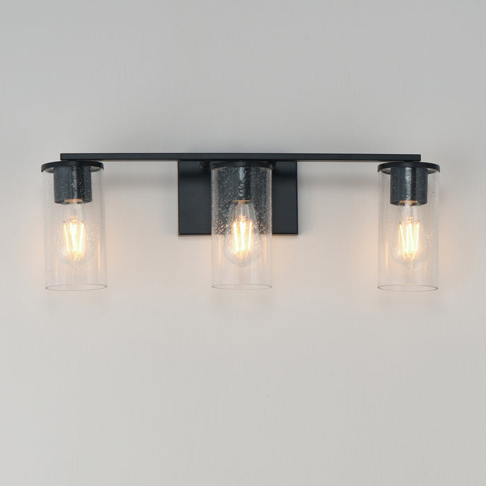 Myhouse Lighting Maxim - 10463CDBK - Three Light Bath Vanity - Livingston - Black