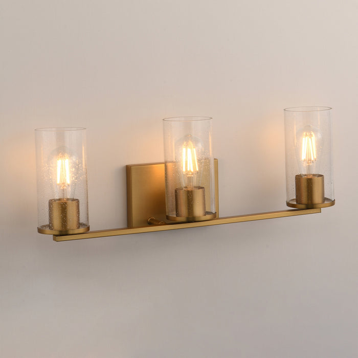 Myhouse Lighting Maxim - 10463CDNAB - Three Light Bath Vanity - Livingston - Natural Aged Brass