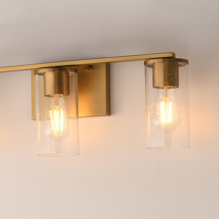 Myhouse Lighting Maxim - 10463CDNAB - Three Light Bath Vanity - Livingston - Natural Aged Brass