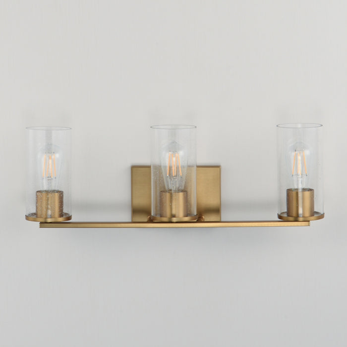 Myhouse Lighting Maxim - 10463CDNAB - Three Light Bath Vanity - Livingston - Natural Aged Brass