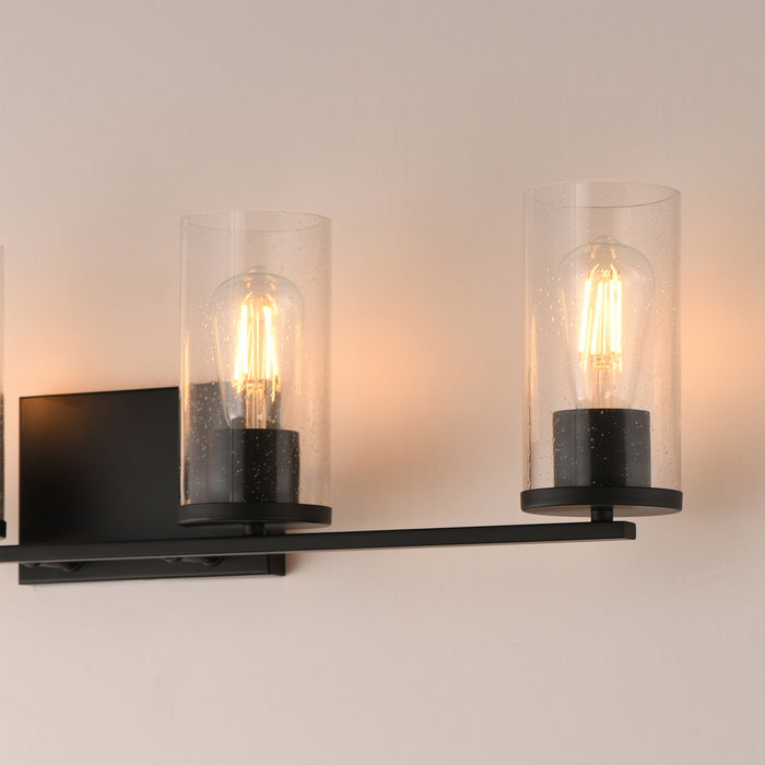 Myhouse Lighting Maxim - 10464CDBK - Four Light Bath Vanity - Livingston - Black