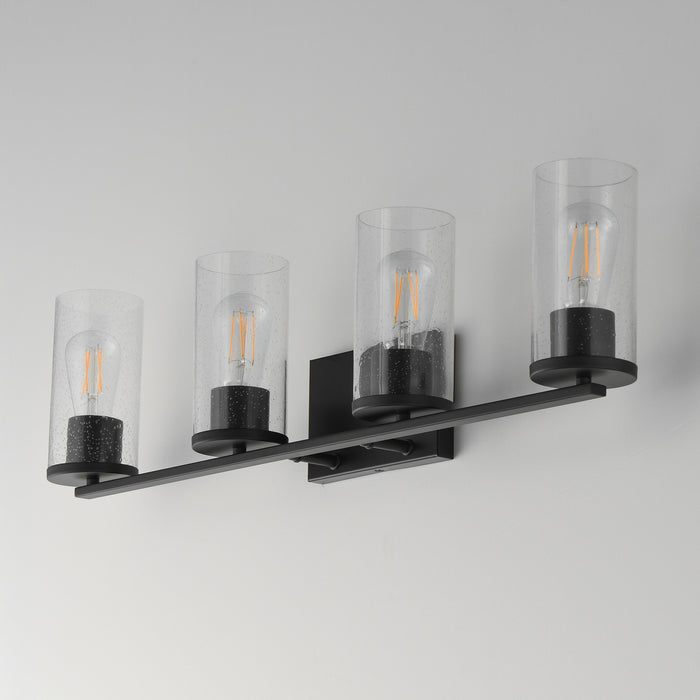 Myhouse Lighting Maxim - 10464CDBK - Four Light Bath Vanity - Livingston - Black