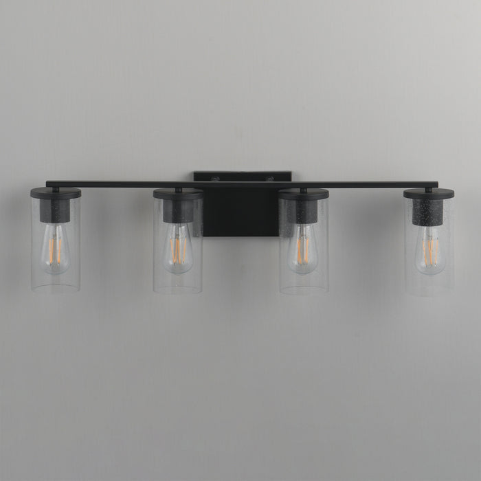 Myhouse Lighting Maxim - 10464CDBK - Four Light Bath Vanity - Livingston - Black