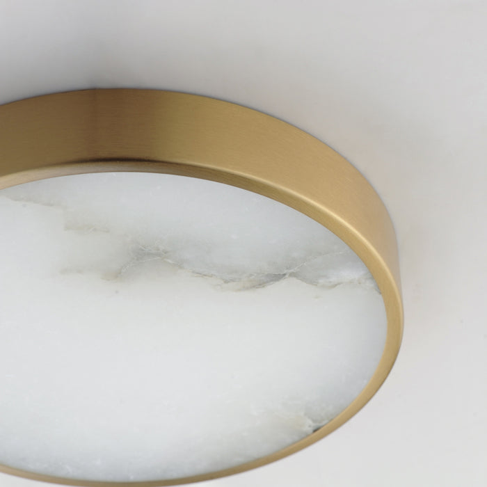 Myhouse Lighting Maxim - 18212WANAB - LED Flush Mount - Slab - Natural Aged Brass