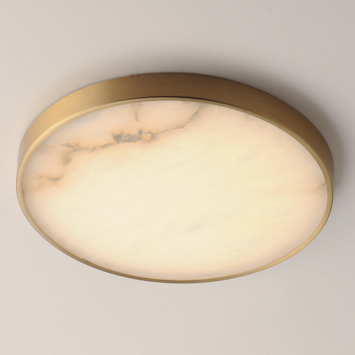 Myhouse Lighting Maxim - 18216WANAB - LED Flush Mount - Slab - Natural Aged Brass
