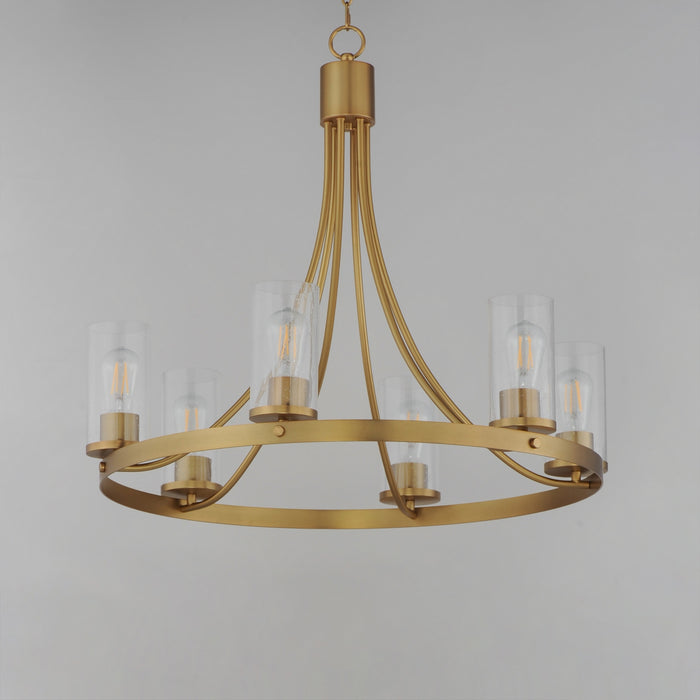 Myhouse Lighting Maxim - 10466CDNAB - Six Light Chandelier - Livingston - Natural Aged Brass