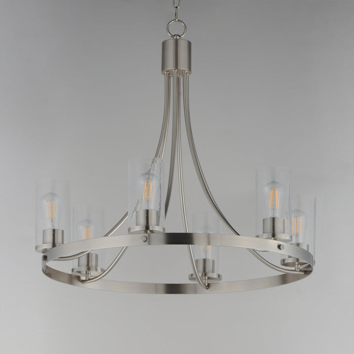 Myhouse Lighting Maxim - 10466CDSN - Six Light Chandelier - Livingston - Satin Nickel