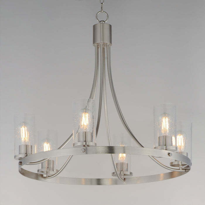 Myhouse Lighting Maxim - 10466CDSN - Six Light Chandelier - Livingston - Satin Nickel
