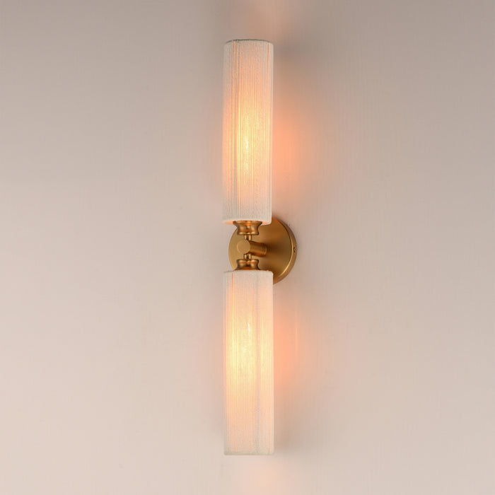 Myhouse Lighting Maxim - 12852NAB - Two Light Wall Sconce - Aveline - Natural Aged Brass