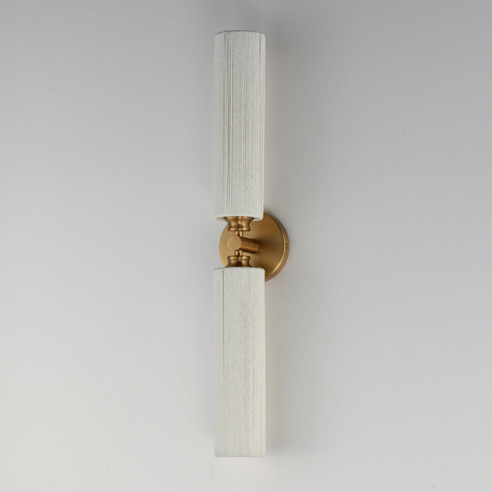 Myhouse Lighting Maxim - 12852NAB - Two Light Wall Sconce - Aveline - Natural Aged Brass
